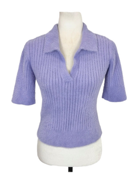 Bailey 44 lavender fuzzy knit top